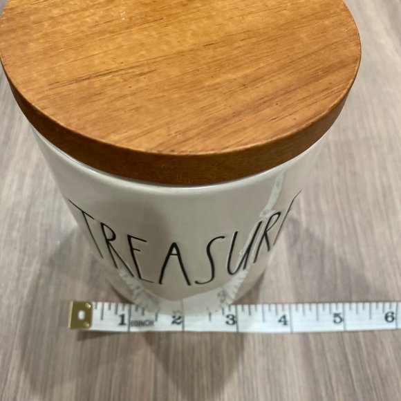 NWT HTF Rae Dunn TREASURES Wood Lid - Picture 6 of 6